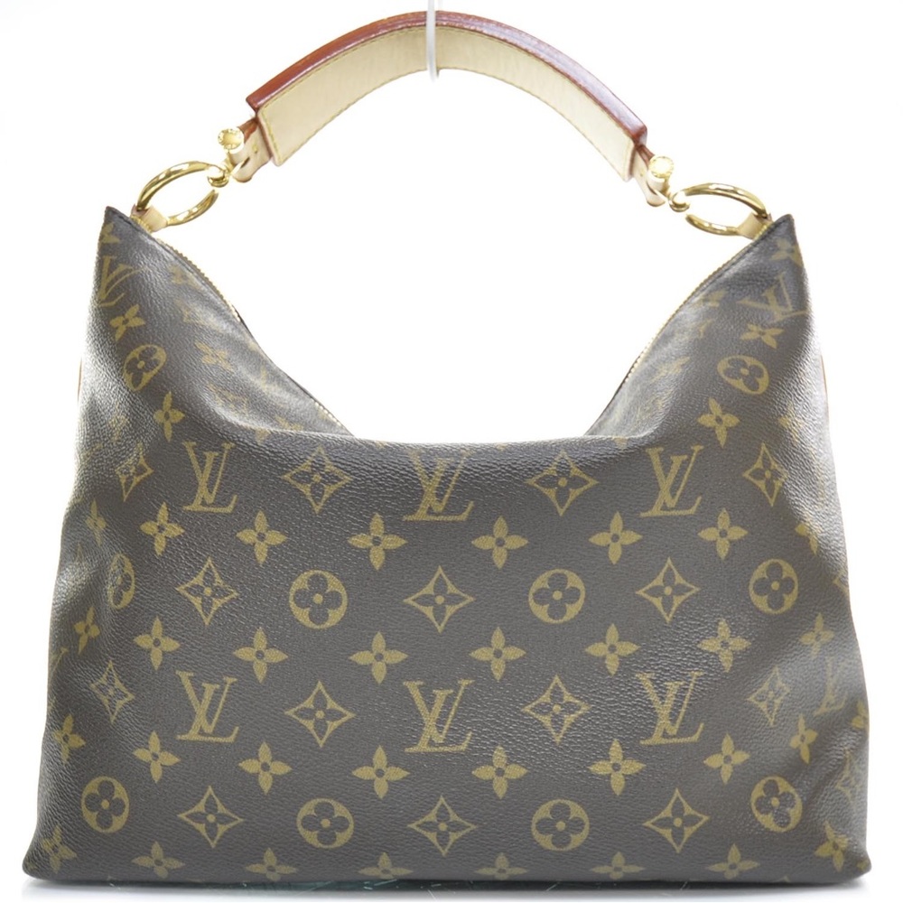 Louis Vuitton sully MM Monogram Shoulder Hobo Tote Handbag